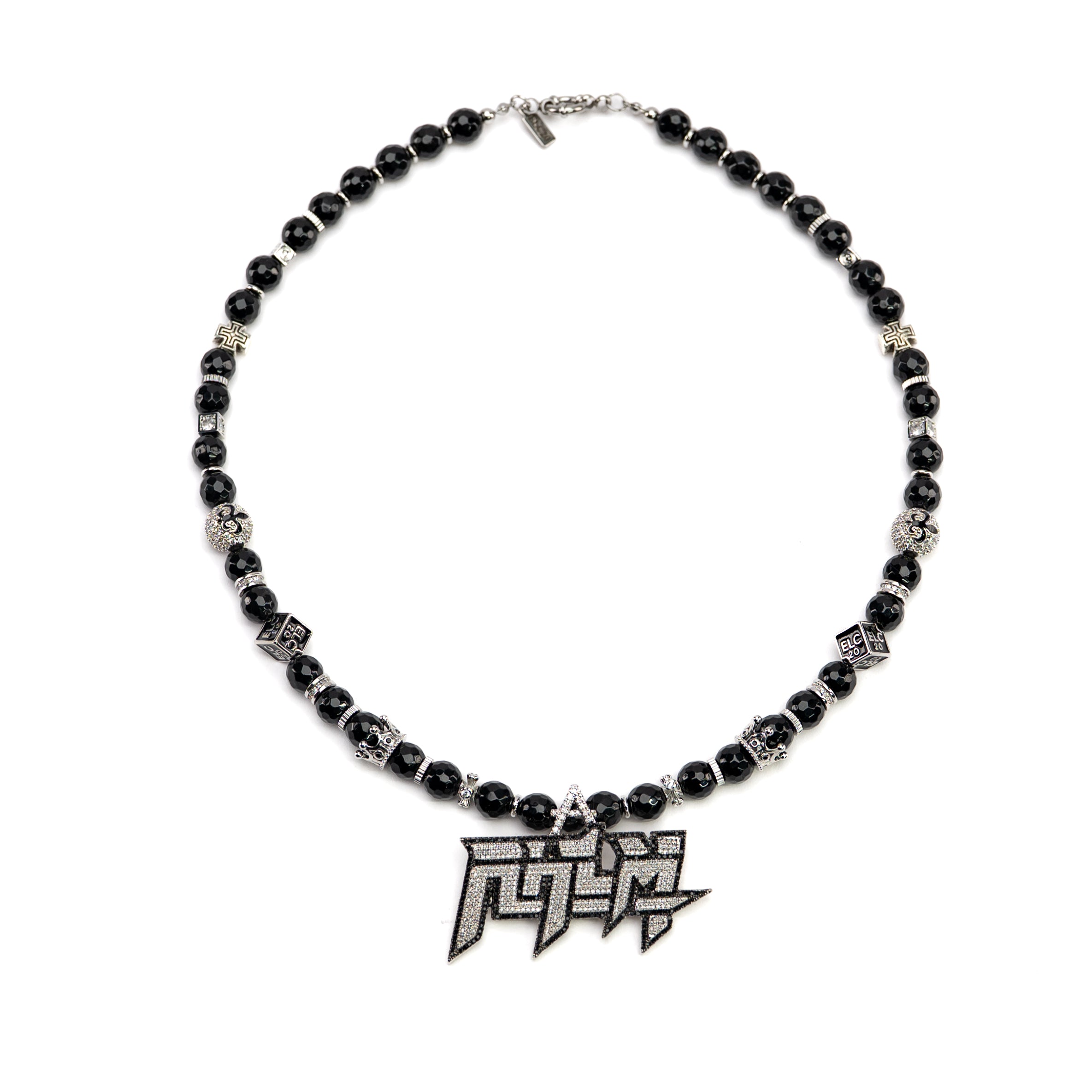 Black pendant necklace
