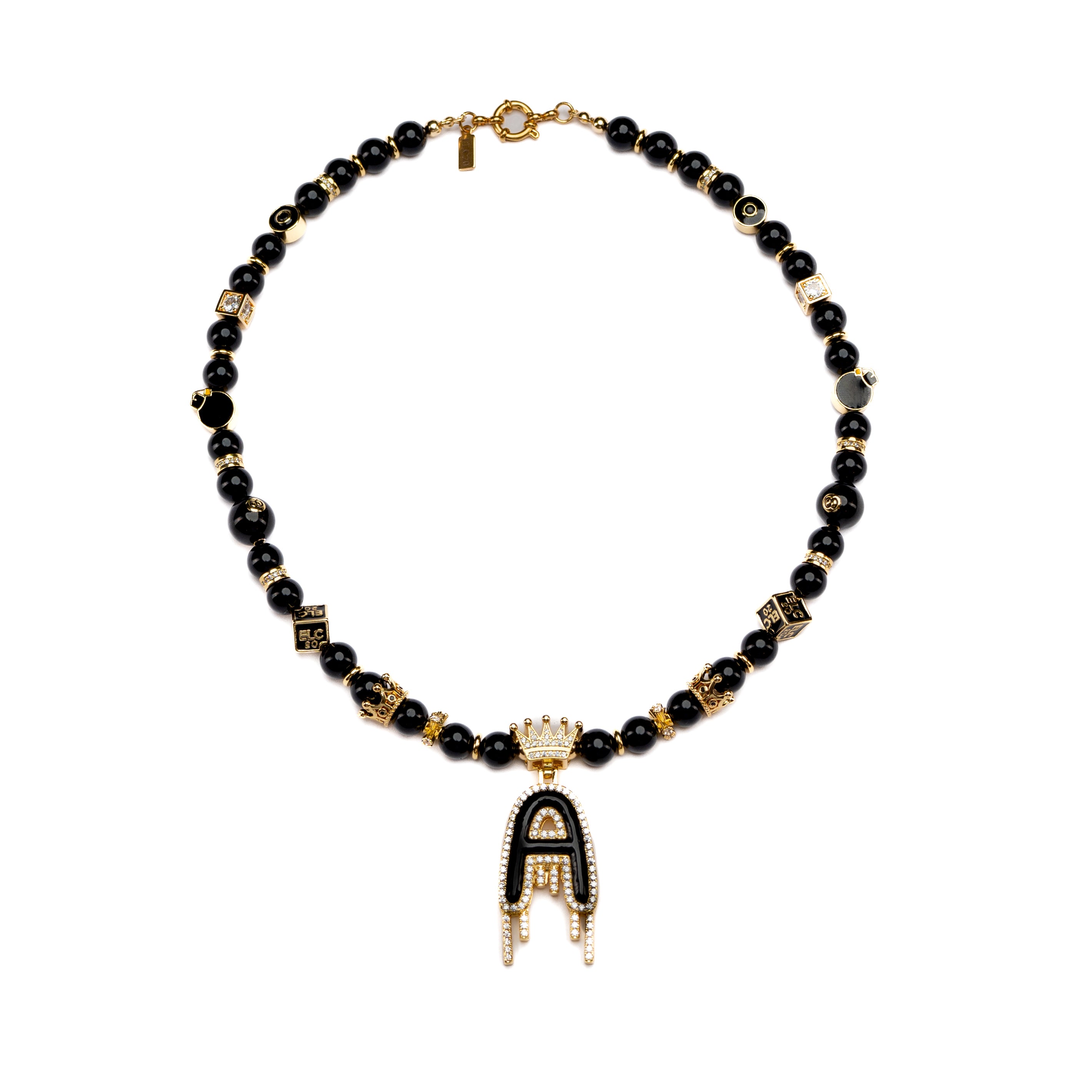 Initials - Crown Pearl Necklace