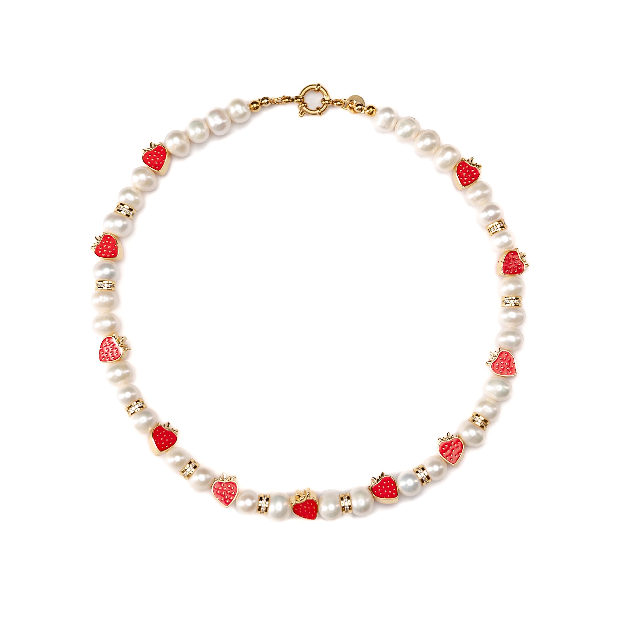 Divine fresh strawberry necklace