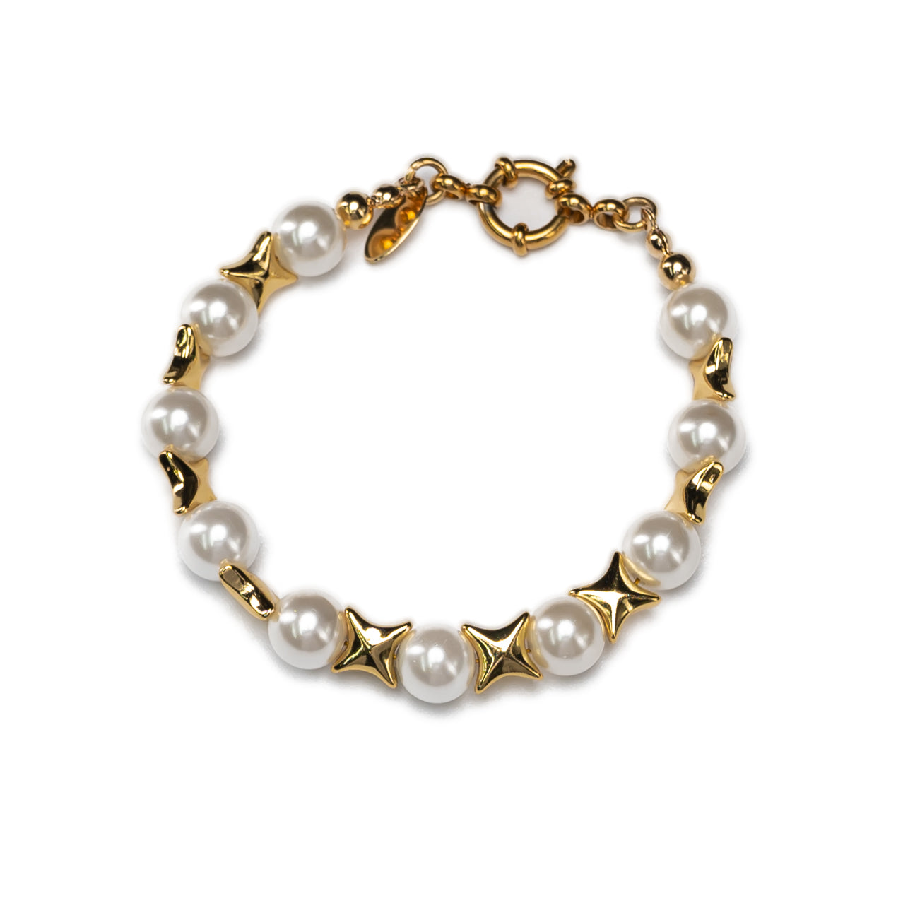 Cross and Pearl Bracelet