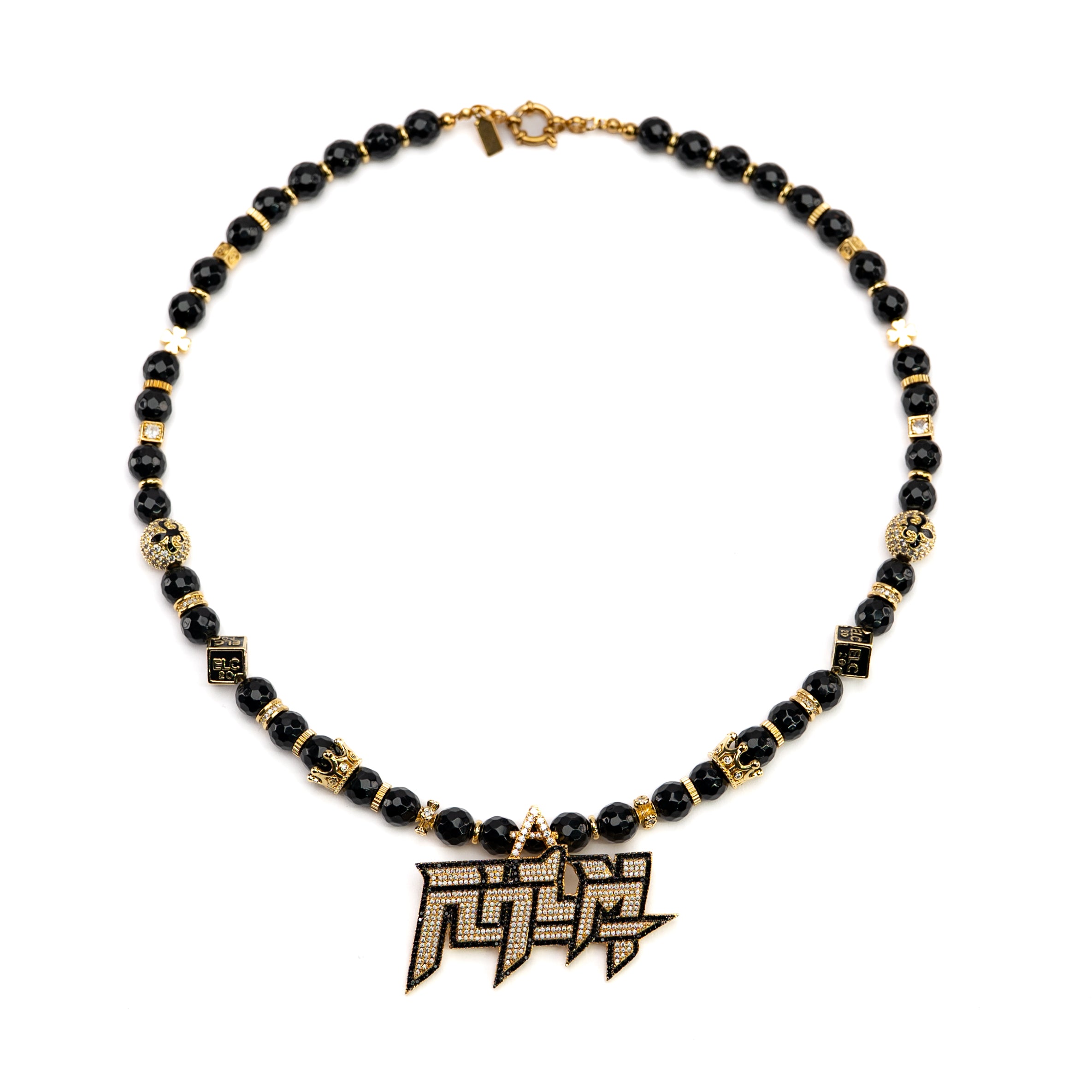 Black pendant necklace