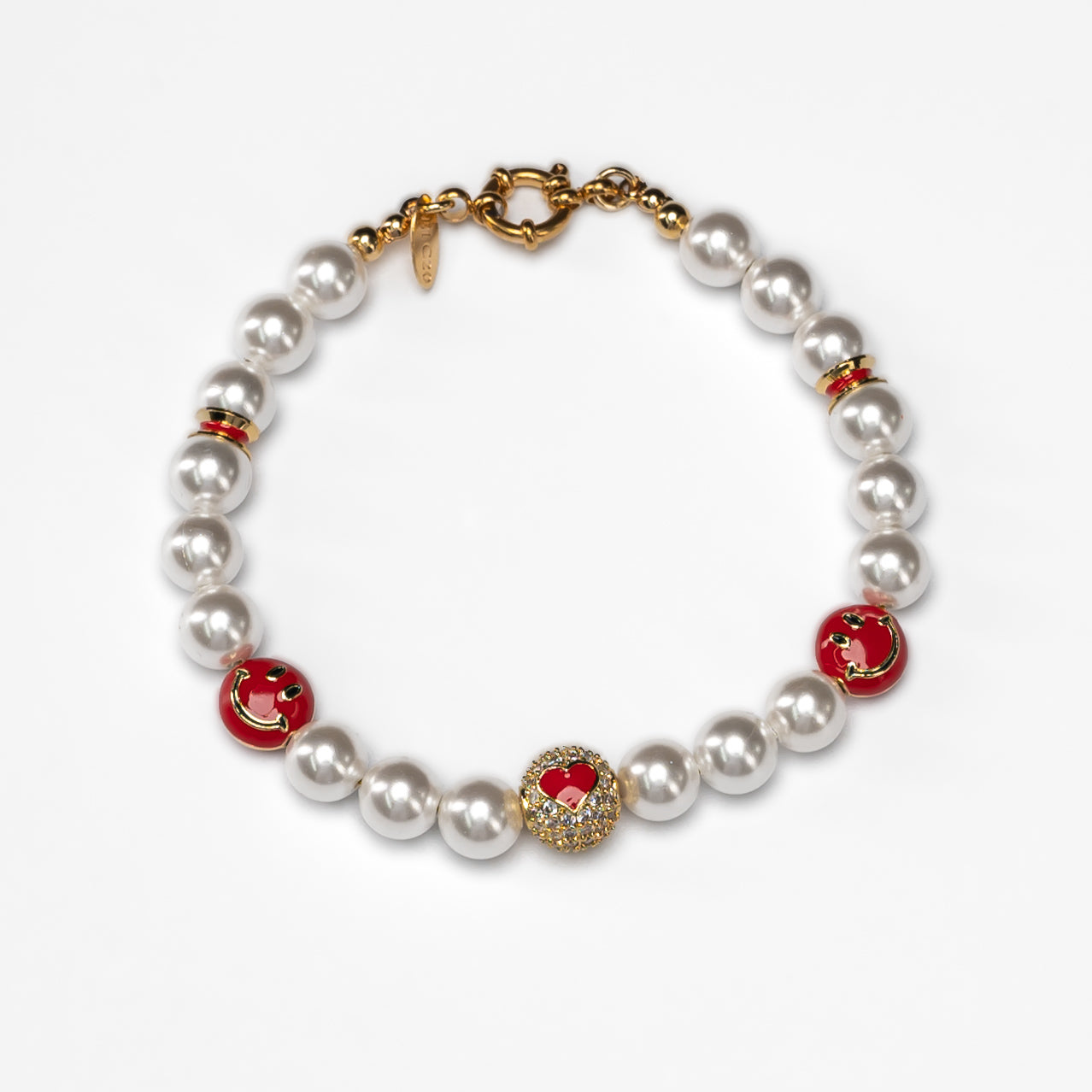 Pearl Anklets with Red