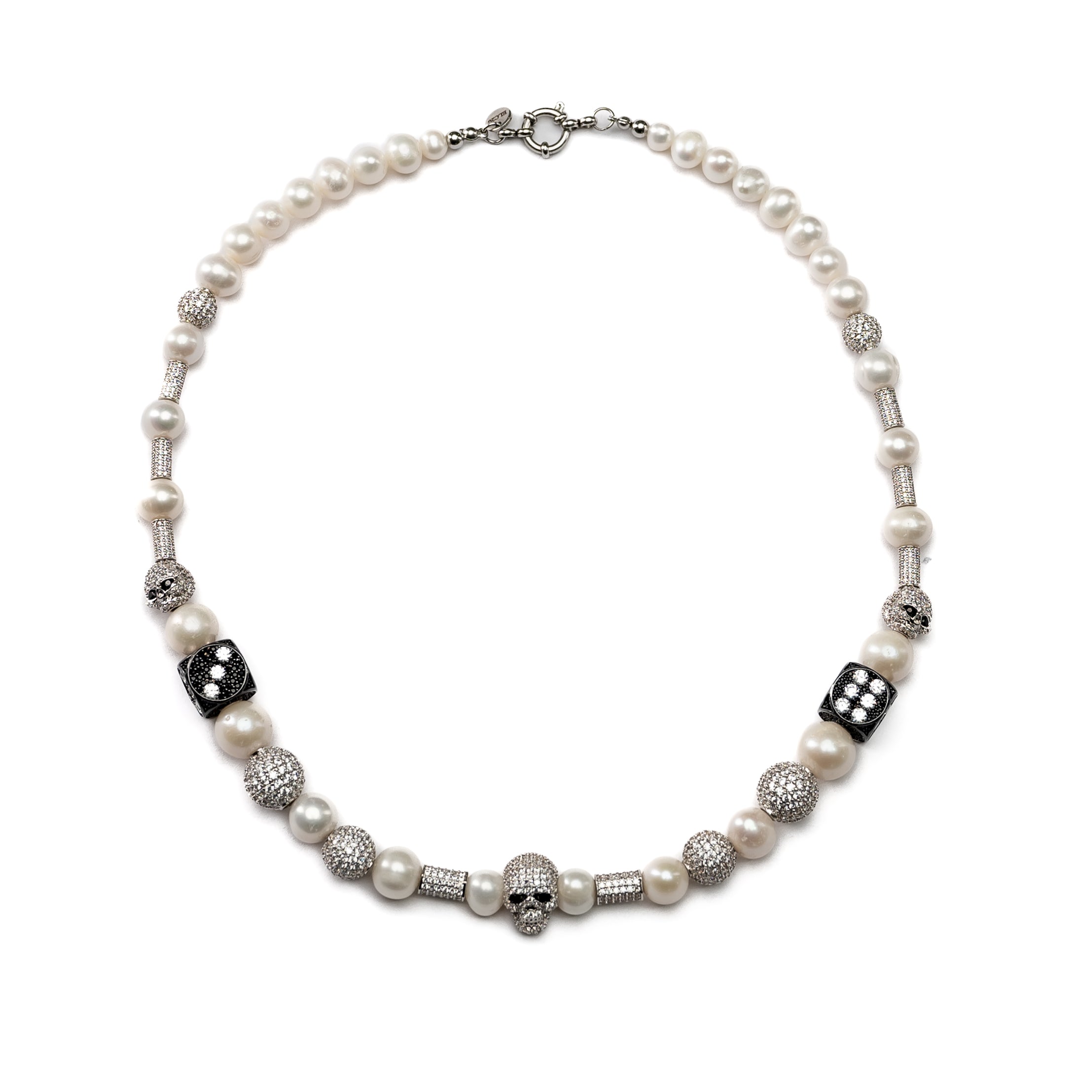 Pearl & Skull Ice Necklace