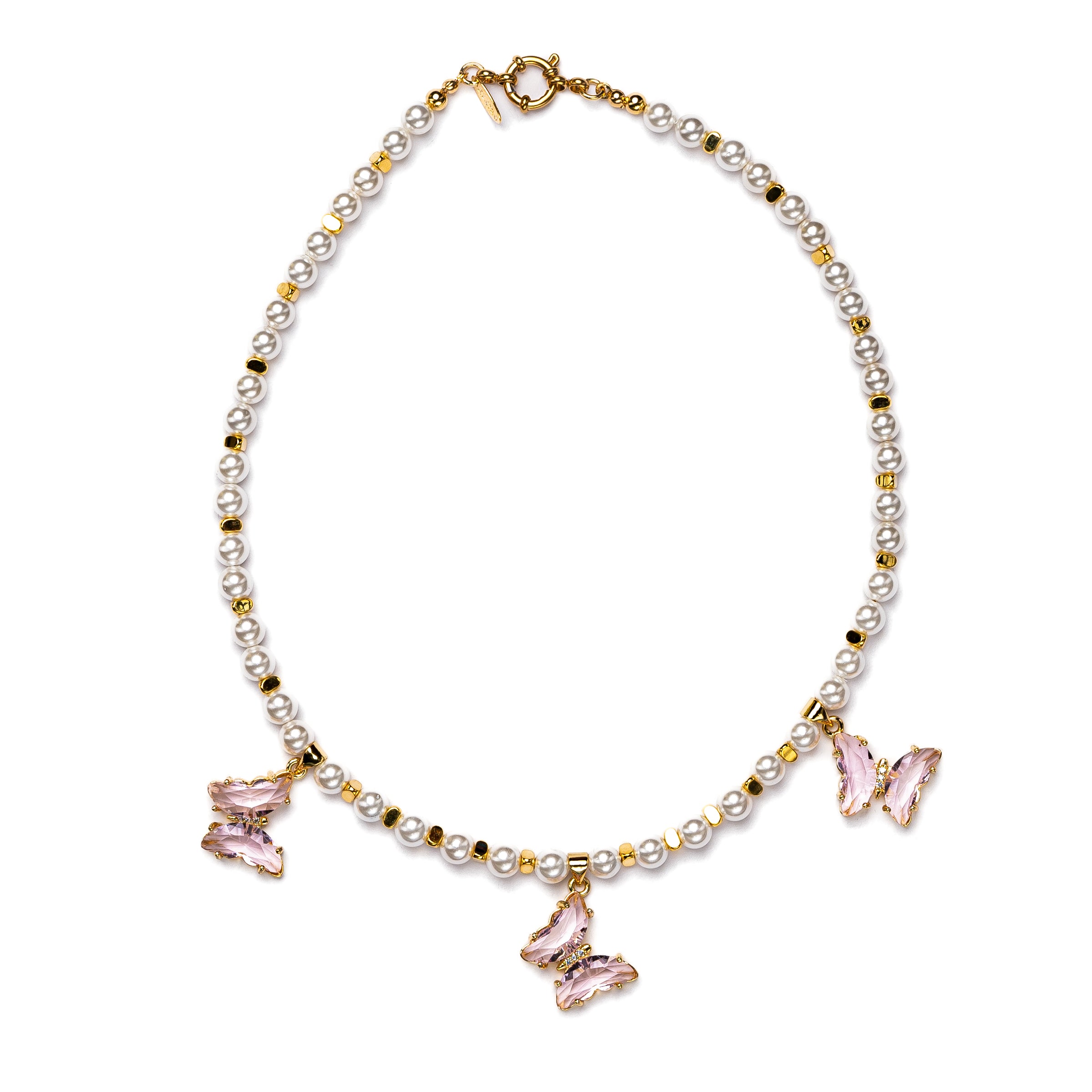 Butterfly Pearl Necklace